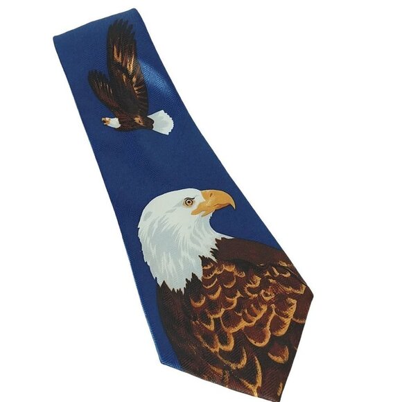 Davvero Benino Bald Eagle Bird of Prey Novelty Necktie - Picture 1 of 7